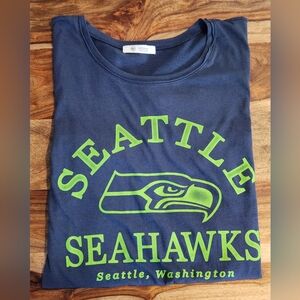 47 Seattle Seahawks Women's Tee - Navy and Lime